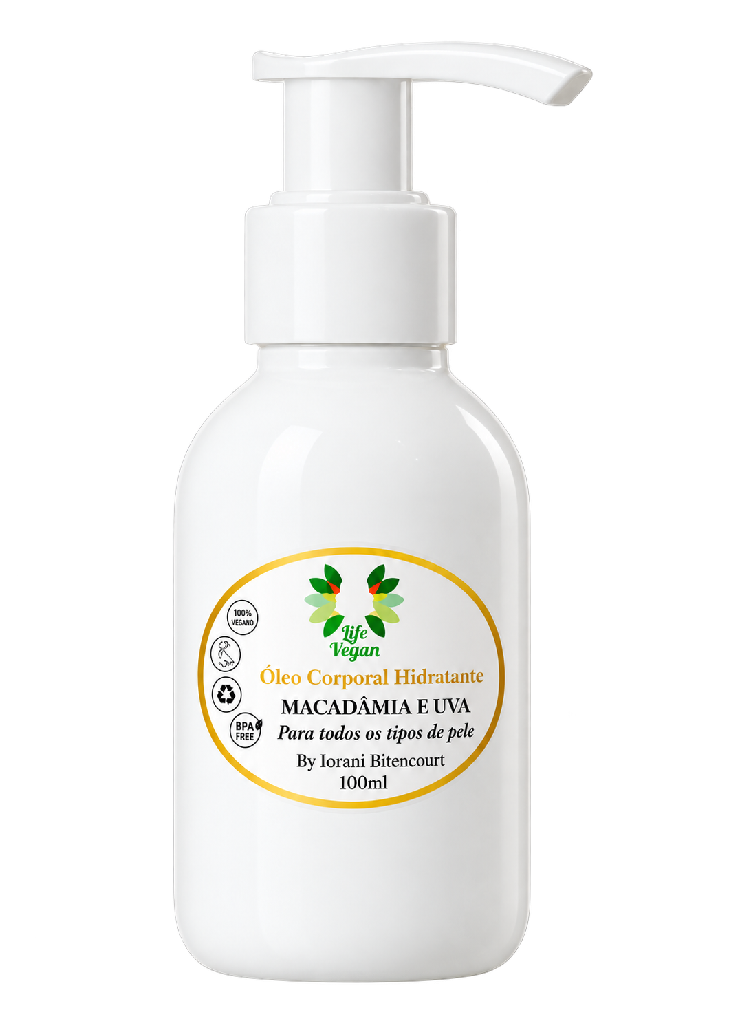 Macadâmia e Uva — óleo corporal hidratante